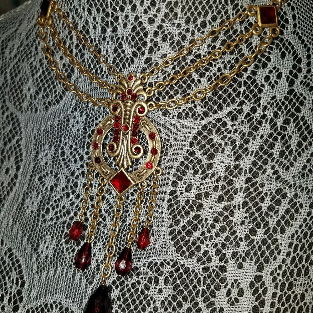 Ruby Statement Necklace - image 2